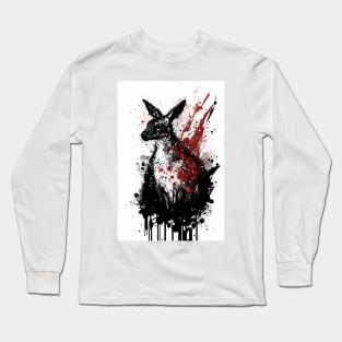 Kangaroo Ink Painting Long Sleeve T-Shirt